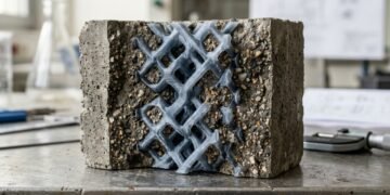 Pesquisadores da Universidade de Sharjah desenvolvem reforços plásticos 3D que atingem 80% da resistência do aço no concreto