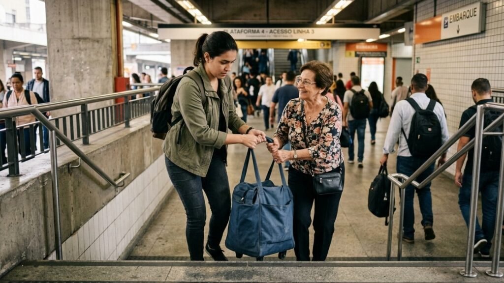 A psicologia revela que quem cede o lugar no transporte público demonstra muito mais do que educação