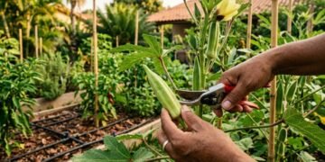 Como cuidar de quiabo em julho para colher vagens perfeitas