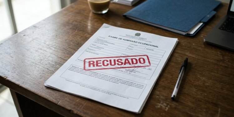Erro em exame admissional gera indenização de R$ 5 mil por danos morais ao trabalhador.