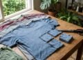 Como cortar camisetas usadas para fazer panos de limpeza que quase não soltam fiapos