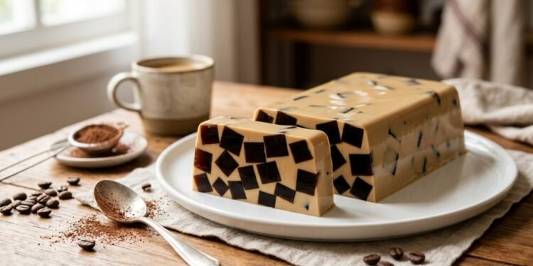 Como fazer gelatina de café em mosaico cremosa no liquidificador