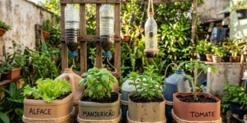 Como reutilizar embalagens plásticas na manutenção do seu quintal