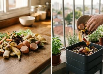 Adeus lixo orgânico: composteira compacta transforma sobras da cozinha em alimento para as plantas