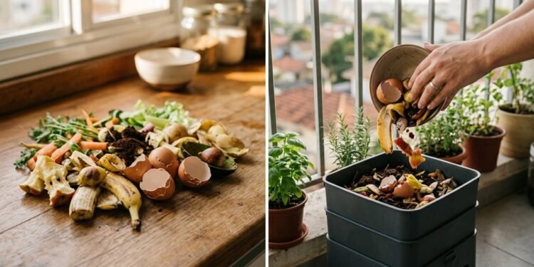 Adeus lixo orgânico: composteira compacta transforma sobras da cozinha em alimento para as plantas