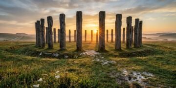 Arqueólogos encontraram 48 fossos alinhados com o Sol e acreditam ter descoberto um protótipo de Stonehenge