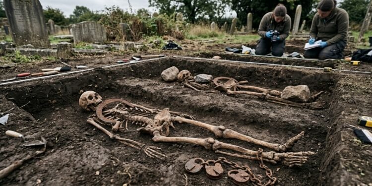 Arqueólogos encontraram 30 sepulturas trancadas com cadeados para evitar que os supostos "vampiros" voltassem a vida