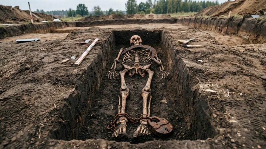 Arqueólogos encontraram 30 sepulturas trancadas com cadeados para evitar que os supostos "vampiros" voltassem a vida