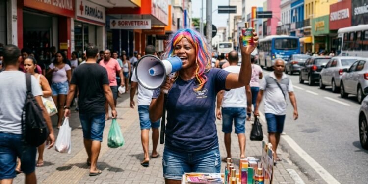 Gerente é obrigada a usar megafone e perucas coloridas para vender, volta de licença por depressão e é demitida dois meses depois: TST manda empresa pagar salários em dobro