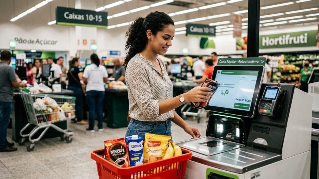 Atacadão, Carrefour e Assaí apostam em tecnologia que promete acabar com as filas dos supermercados
