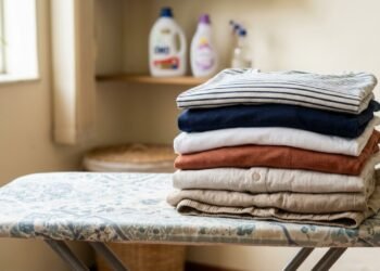 Juntar bastante roupa para passar de uma só vez evita ligar o ferro várias vezes e reduz o gasto de energia