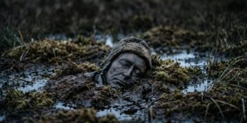 O rosto parecia adormecido, mas o corpo encontrado no pântano escondia uma morte que intriga arqueólogos há décadas