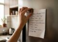 Hábito de prender uma lista no freezer ajuda a evitar compras repetidas e economizar na compra do mês