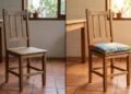Como renovar as cadeiras de cozinha com almofadas coloridas