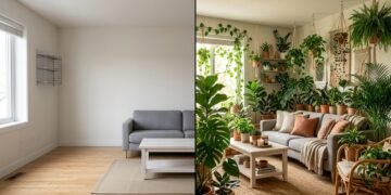 Como transformar uma sala comum em uma pequena floresta sem bloquear a luz ou lotar o espaço