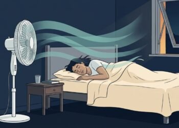 Você dorme com o ventilador apontado para o rosto? Isso explica a garganta seca e o nariz entupido ao acordar