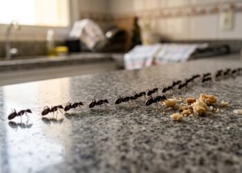 O erro que deixa formigas voltarem sempre para a cozinha mesmo depois de limpar tudo aparentemente bem