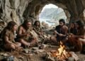 Ferramentas, ossos e pequenas conchas encontrados em uma caverna levantaram uma possibilidade inesperada sobre a relação entre neandertais e Homo sapiens