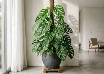 A planta que parece estar com as folhas destruídas, mas usa cada abertura para sobreviver na floresta
