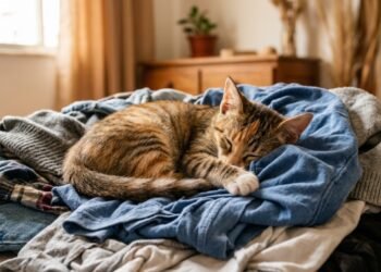 Os veterinários concordam: os gatos não dormem sobre as roupas apenas por conforto, mas porque reconhecem o cheiro de seus donos