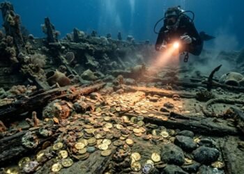 Mergulhadores encontraram mais de 400 moedas de ouro no fundo do mar e levaram 30 anos para identificar de onde elas vieram
