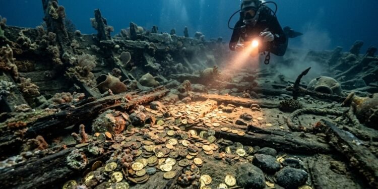 Mergulhadores encontraram mais de 400 moedas de ouro no fundo do mar e levaram 30 anos para identificar de onde elas vieram