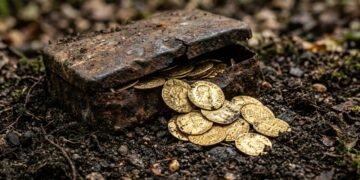 Um casal saiu para passear com o cachorro e encontrou uma lata enferrujada com mais de R$ 50 milhões em moedas de ouro