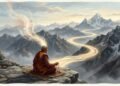 Provérbio tibetano: "O que somos hoje depende do que pensamos ontem, e nossos pensamentos presentes moldam nosso futuro."