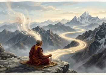 Provérbio tibetano: "O que somos hoje depende do que pensamos ontem, e nossos pensamentos presentes moldam nosso futuro."