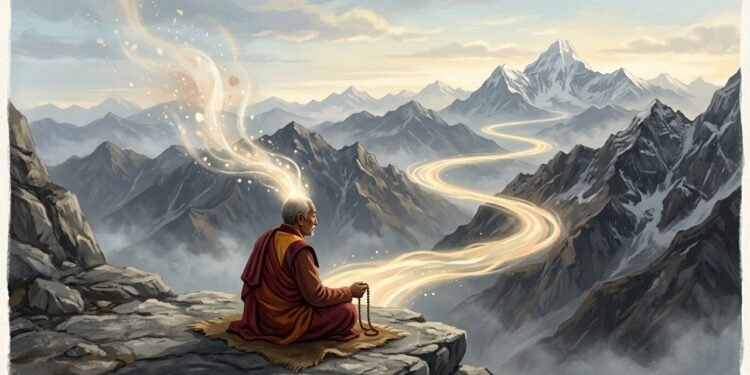 Provérbio tibetano: "O que somos hoje depende do que pensamos ontem, e nossos pensamentos presentes moldam nosso futuro."