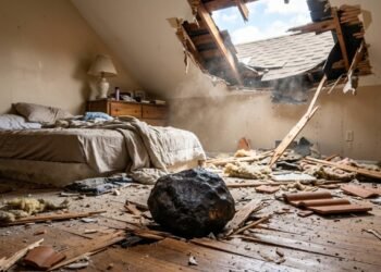 Um meteorito que caiu através do telhado de uma casa em Nova Jersey pode revelar as origens dos ingredientes da vida