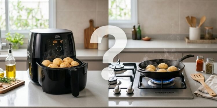 Fritadeira a ar ou fogão a gás qual é o melhor? Essa pergunta pode mudar a perspectiva de muitas pessoas