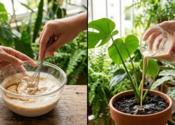 Leite fora da validade, açúcar mascavo e três dias: a mistura usada para fortalecer plantas no jardim