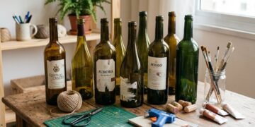 Como reutilizar garrafas de vinho vazias com sofisticação
