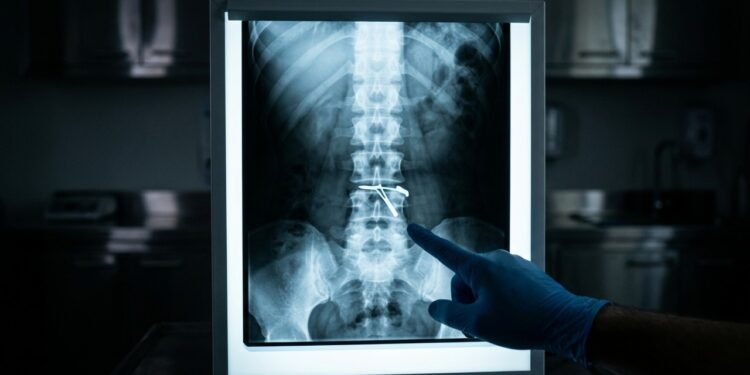 Paciente faz cirurgia na coluna, passa a sentir fortes dores e descobre pedaço de pinça esquecido no corpo: Justiça manda médico, hospital e plano pagarem R$ 50 mil