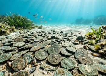 Mergulhadores descobrem o maior tesouro romano do mundo com 50.000 moedas de bronze escondido sob o Mediterrâneo