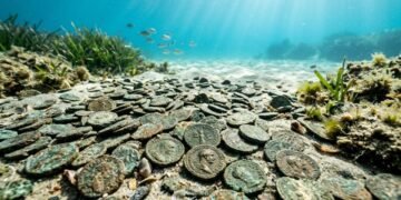 Mergulhadores descobrem o maior tesouro romano do mundo com 50.000 moedas de bronze escondido sob o Mediterrâneo