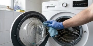 Com que frequência você deve limpar a borracha de vedação da porta da máquina de lavar para evitar que ela se rompa