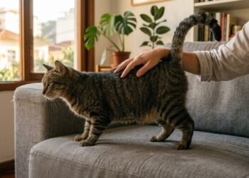 Seu gato levanta a traseira quando recebe carinho? Esse gesto tem mais significado do que parece