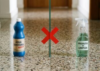 Nem água sanitária nem produtos de limpeza: o produto que estraga seu piso em apenas uma passada