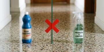 Nem água sanitária nem produtos de limpeza: o produto que estraga seu piso em apenas uma passada