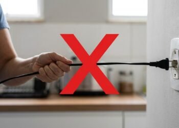 Os eletricistas concordam: “Para desligar algo da tomada, você deve segurar o plugue, não o cabo. Segurar o cabo pode danificar os condutores internos.”
