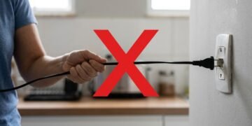 Os eletricistas concordam: “Para desligar algo da tomada, você deve segurar o plugue, não o cabo. Segurar o cabo pode danificar os condutores internos.”