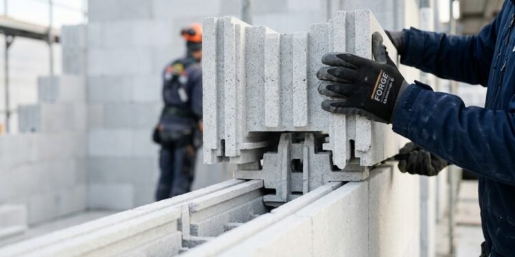 Empresa europeia desenvolve blocos modulares de perlita que permitem construir uma casa em um único dia, sem argamassa ou adesivos
