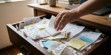 A psicologia revela o que significa guardar recibos ou bilhetes