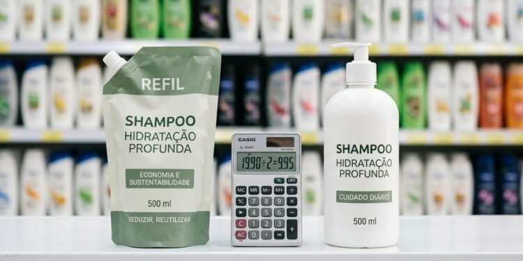 Comprar refil nem sempre sai mais barato e esta conta simples mostra qual embalagem realmente compensa