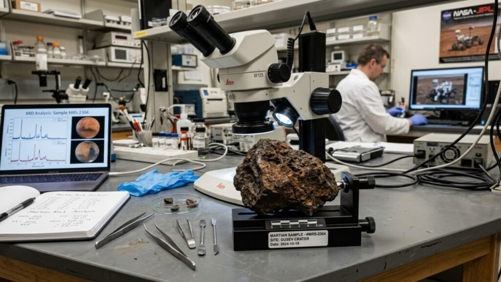 Cientistas encontram mineral nunca visto em amostra marciana e abrem nova pista sobre o passado de Marte