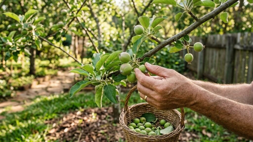 Por que tirar frutas ainda pequenas da árvore pode ser a decisão mais importante para ter uma colheita bonita