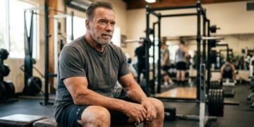 Arnold Schwarzenegger aos 78 anos: "Nada jamais mudará, até o dia da minha morte continuarei me divertindo muito na academia."