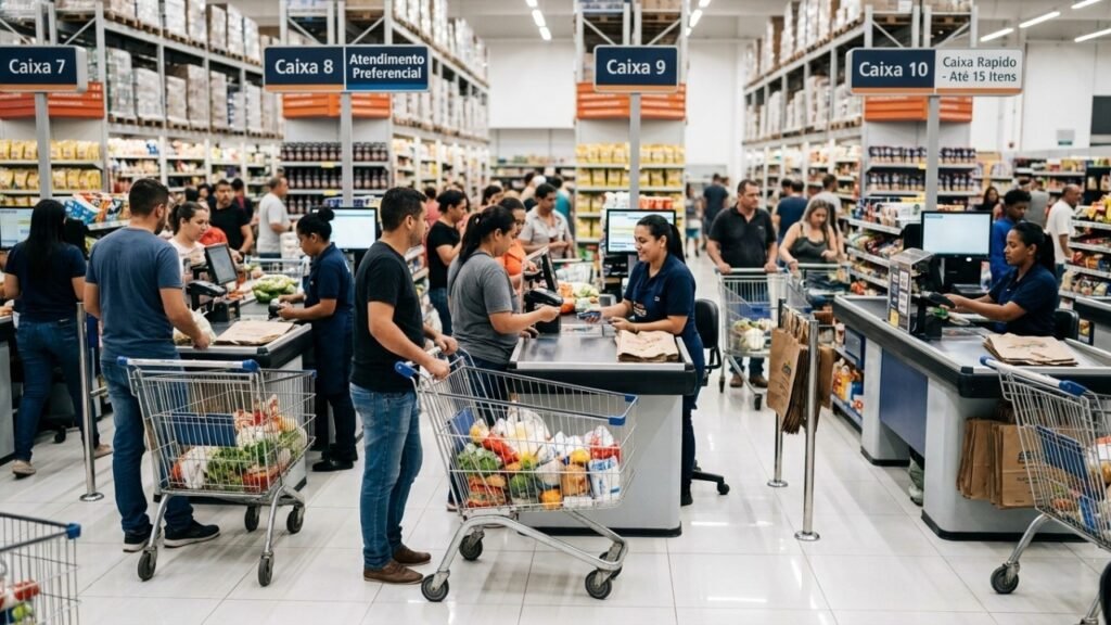 Fechamento aos domingos obriga supermercados a realocar funcionários e atinge grandes redes como Carrefour, Atacadão, Assaí e BH